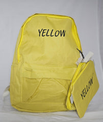 Mochila Cores Sortidas Mais 2 Estojos de Poliester Tecido - First