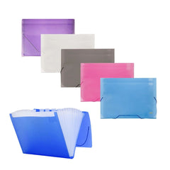 Pasta Sanfonada Slim PP B6 com 12 Divisórias – Plascony