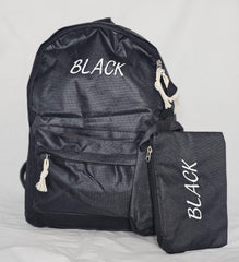 Mochila Cores Sortidas Mais 2 Estojos de Poliester Tecido - First