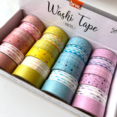 Fita Adesiva Washi Tape Pastel Estampada 10mm x 5m – BRW