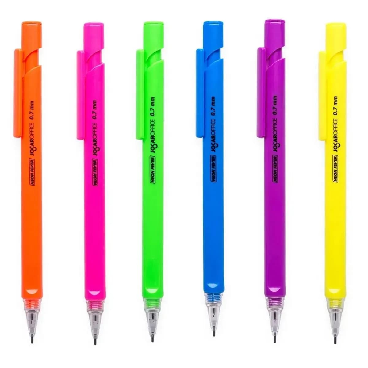 Lapiseira Neon Fever 0.7mm Cores Mistas – Jocar Office