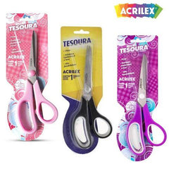 Tesoura Multiuso 19cm Anatomica Preta - Acrilex